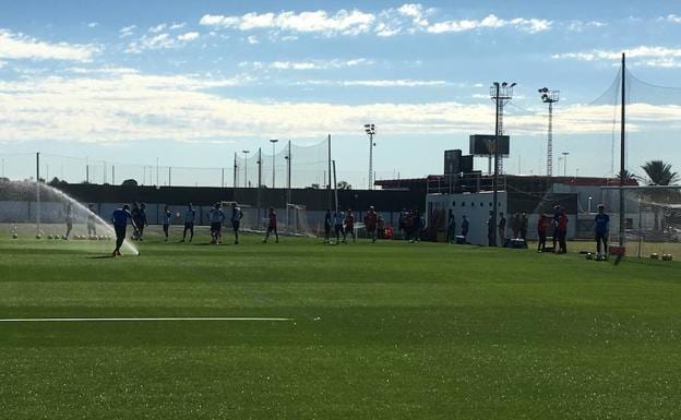 Imagen del entrenamiento del Valencia CF.