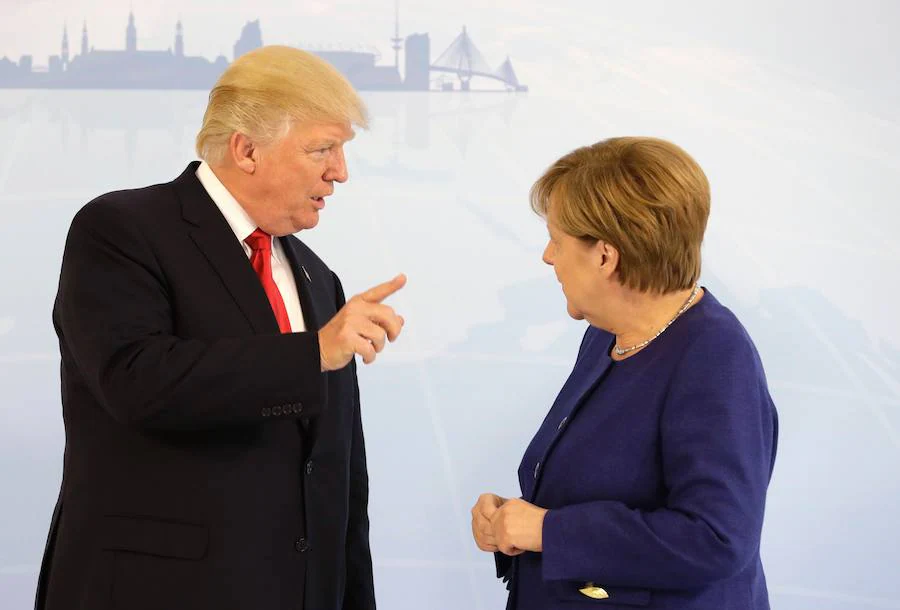 Donald Trump y Angela Merkel coincidieron en la reunión del G20 en Hamburgo celebrada en el 7 de julio.