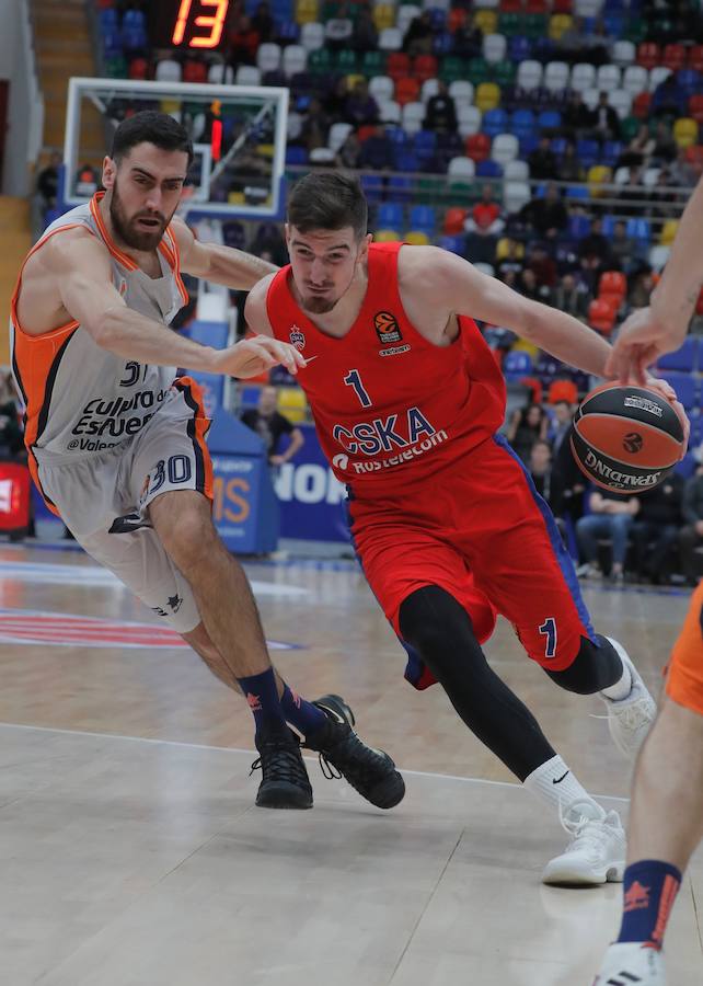 Estas son las imágenes del choque correspondiente a la sexta jornada de Euroliga entre el CSKA y el Valencia Basket en el Megasport Arena