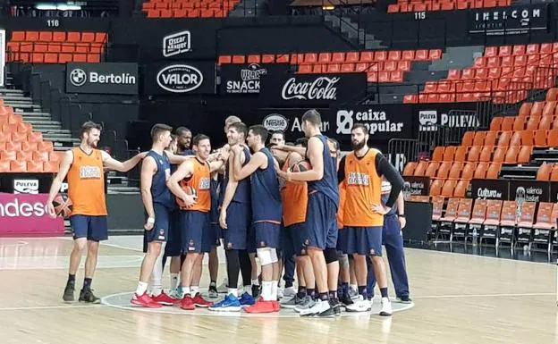 Entrenamiento de hoy de Valencia Basket. 