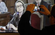 Tina Sanjuán, durante el juicio. 