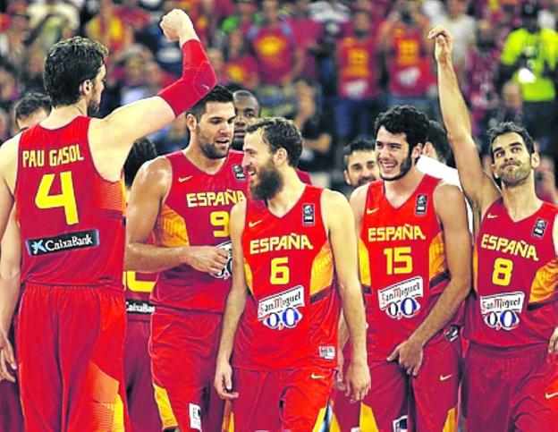 La selección española de baloncesto.