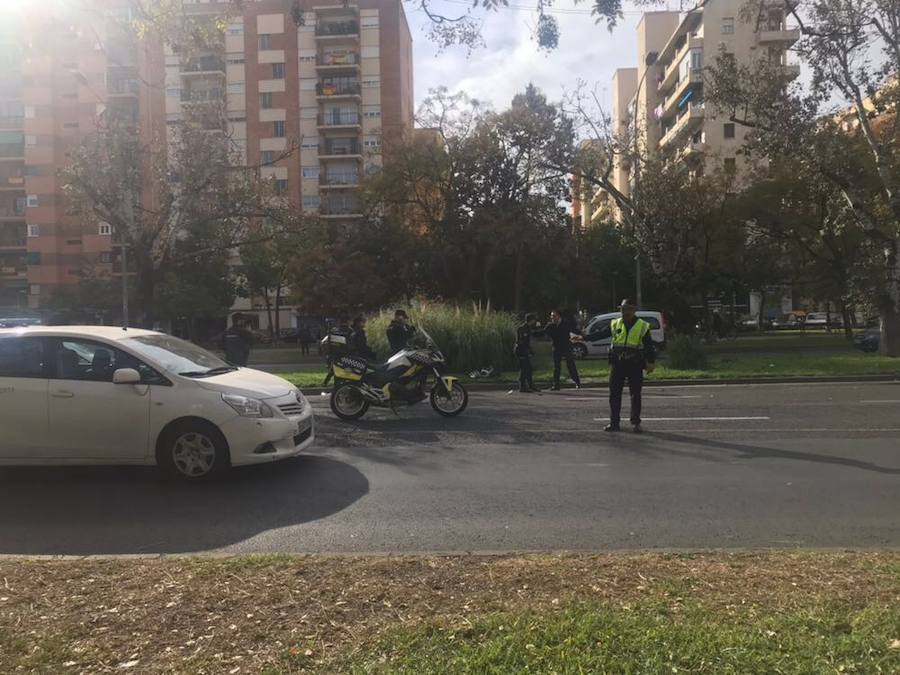 Fotos del accidente en Blasco Ibáñez en el que ha fallecido un peatón atropellado