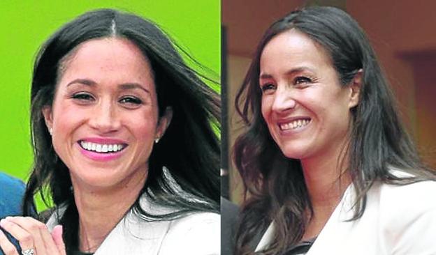 La actriz Meghan Markle (izquierda) y Begoña Villacís, edil en Madrid.