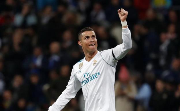 Cristiano Ronaldo celebra su gol. 