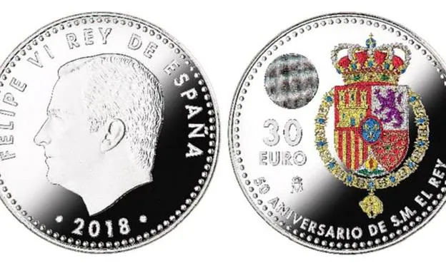 MONEDA DE 1 EURO DE FELIPE VI ESPAÑA 2017