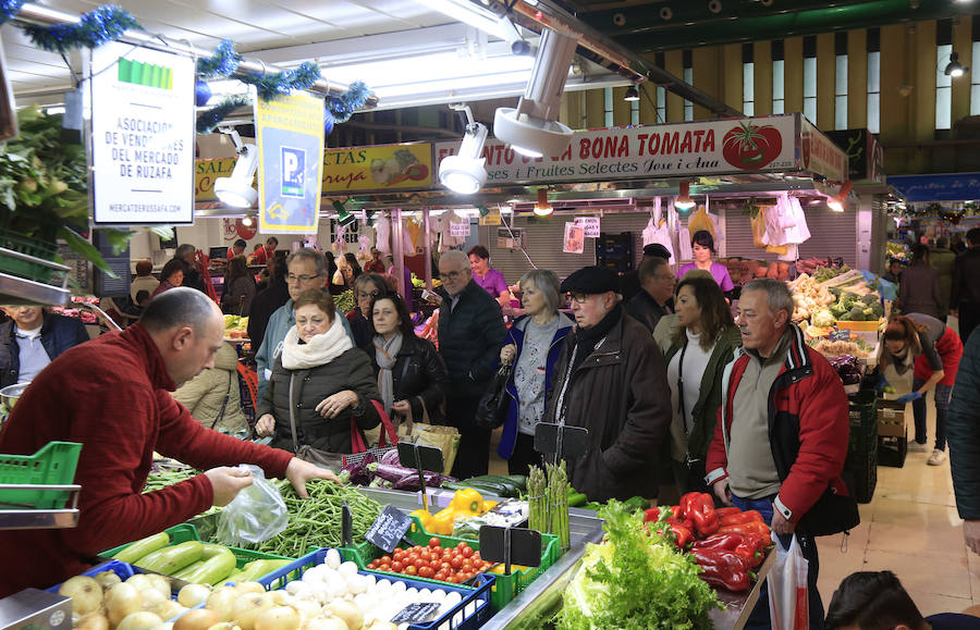 Fotos de los mercados de Valencia en Navidad