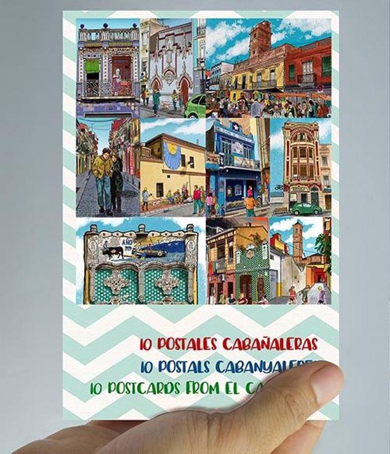 Postales del Cabanyal: Barraca Crafts ofrece la posibilidad de adquirir un pack de postales del Cabanyal.