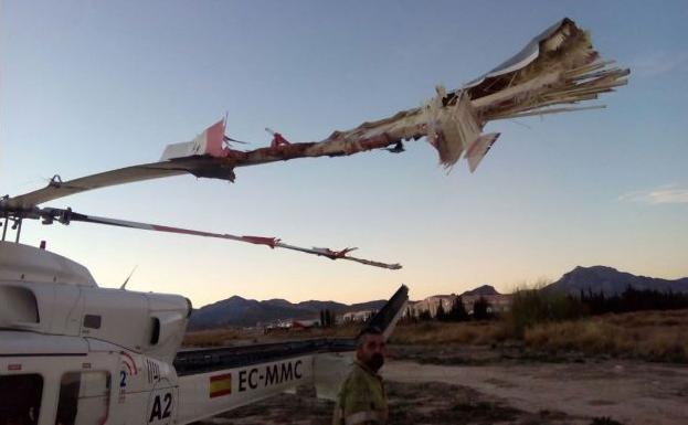 Desperfectos en el helicóptero 