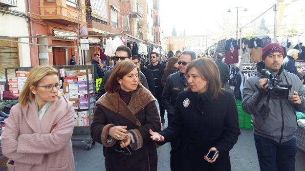 Momento de la visita de la presidenta del PP de la Comunitat Valenciana, Isabel Bonig. 