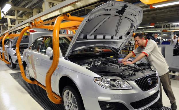 Cadena de montaje de Seat en Martorell.