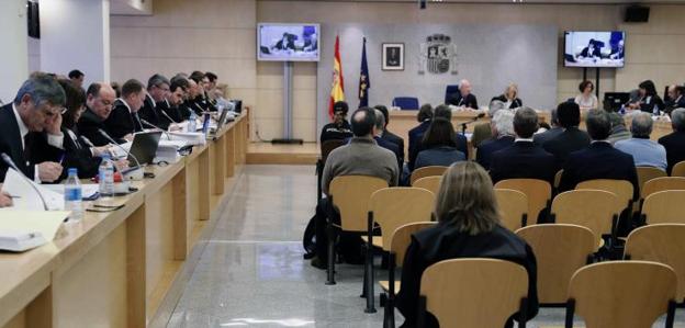 Interior de la sala donde se celebra el juicio. 