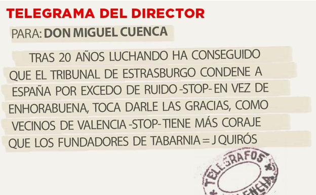 Telegrama para Don Miguel Cuenca