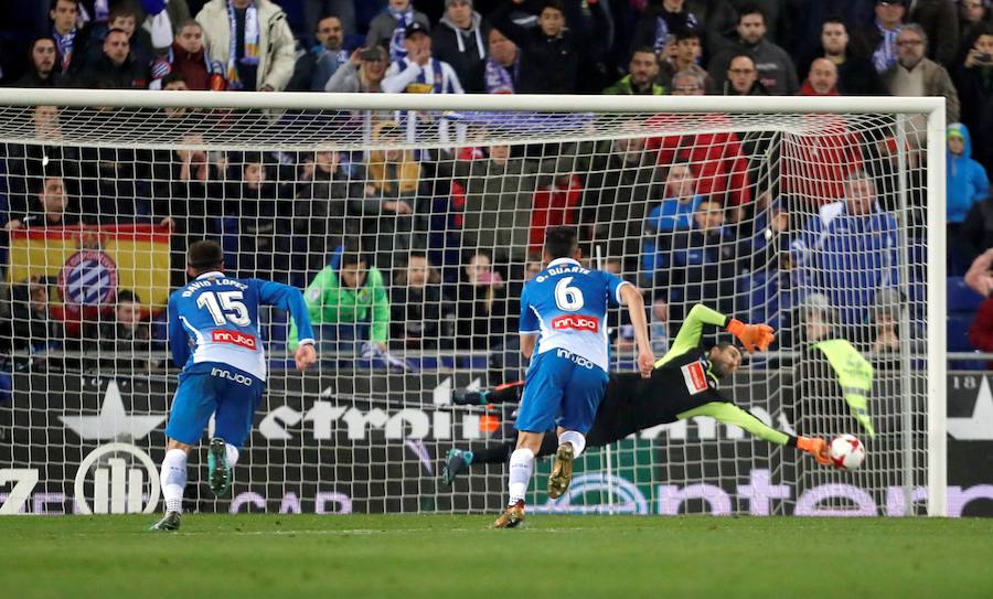 Un tanto de Melendo le dio la victoria al conjunto perico en la ida de cuartos de Copa y dejó en 29 la racha de partidos invicto del Barcelona. 