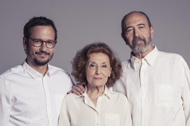 David Serrano, Julia Gutiérrez Caba y Miguel Rellán. 