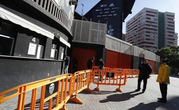 Vista de las taquillas de Mestalla.