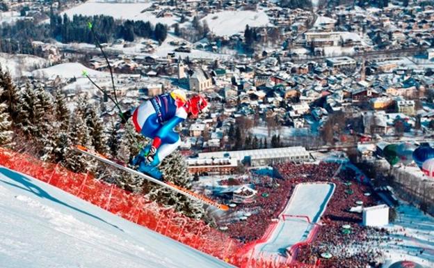 Hahnenkamm es uno de los lugares más famosos de la estación de Kitzbuhel