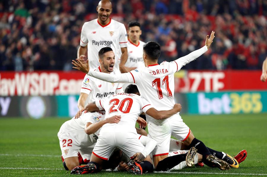 El conjunto rojiblanco cayó también en el Sánchez Pizjuán ante el cuadro hispalense, que le endosó un 3-1.