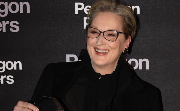Streep atiende a los medios en el estreno de 'Los papeles del Pentágono'. 