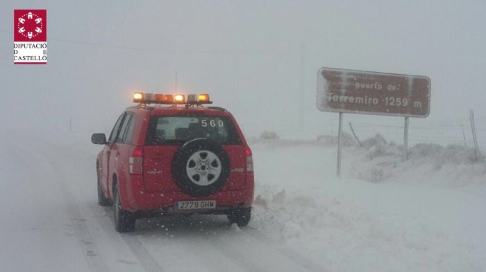 Nevadas en la provincia de Castellón