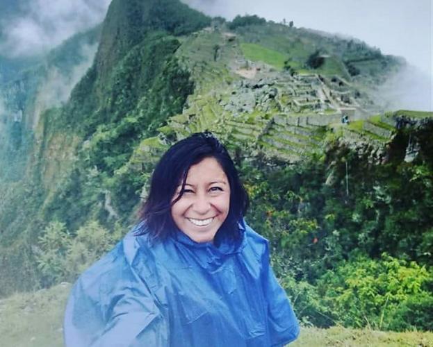 La joven valenciana Nathaly Salazar, en un selfi en Perú tomado antes de su desaparición. 