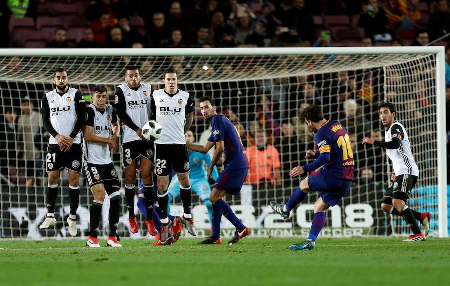 Estas son las mejores imágenes que deja el partido de ida de semifinales de Copa del Rey en el Camp Nou