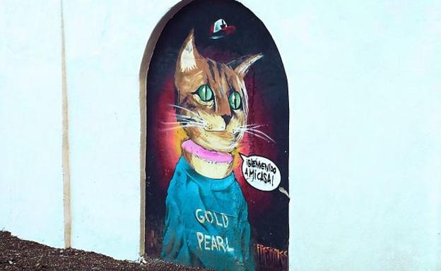 Otra de las pinturas que se pueden apreciar en el barrio de Marxalenes.