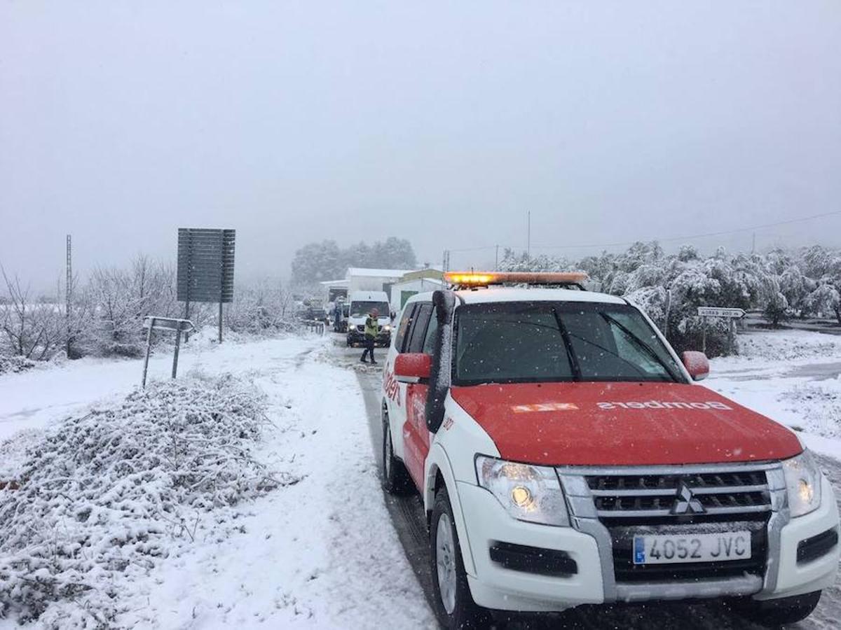 Fotos de nieve en la provincia de Alicante y de Valencia