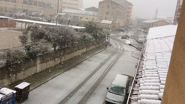 Imagen. Nieve en Bocairent.