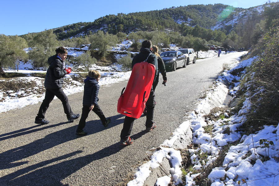 Fotos de nieve en la provincia de Alicante y de Valencia