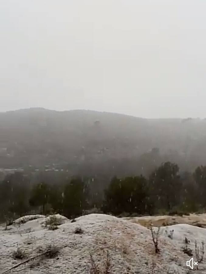 Fotos de nieve en la provincia de Alicante y de Valencia