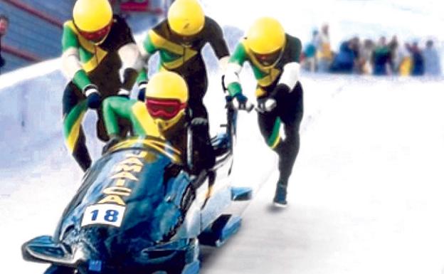 El bobsleigh jamaicano en Calgary 88.