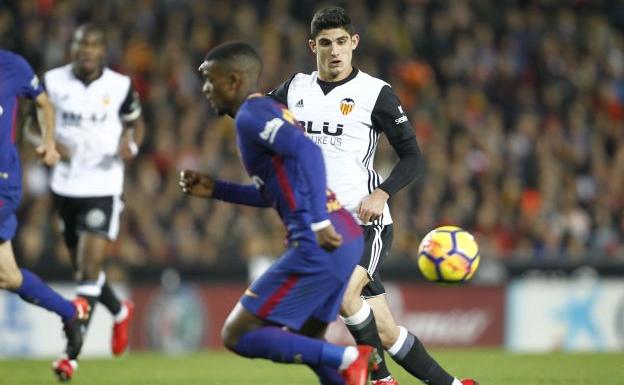 Guedes, durante un partido frente al Barcelona en liga.