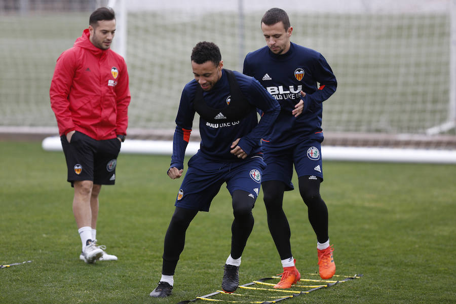 Así se han entrenado los jugadores del conjunto blanquinegro en Paterna.