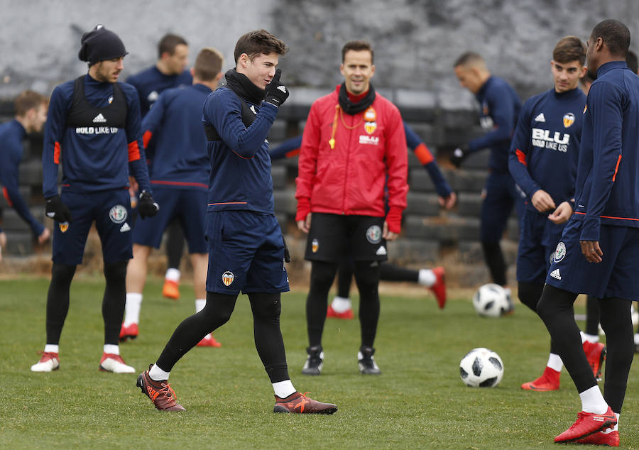 Así se han entrenado los jugadores del conjunto blanquinegro en Paterna.