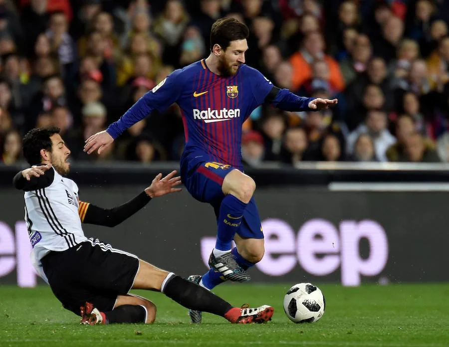 Estas son las imágenes que deja el partido de vuelta de semifinales de Copa del Rey en Mestalla