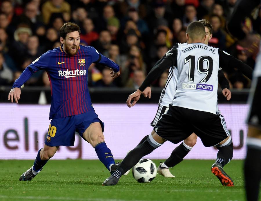 Estas son las imágenes que deja el partido de vuelta de semifinales de Copa del Rey en Mestalla