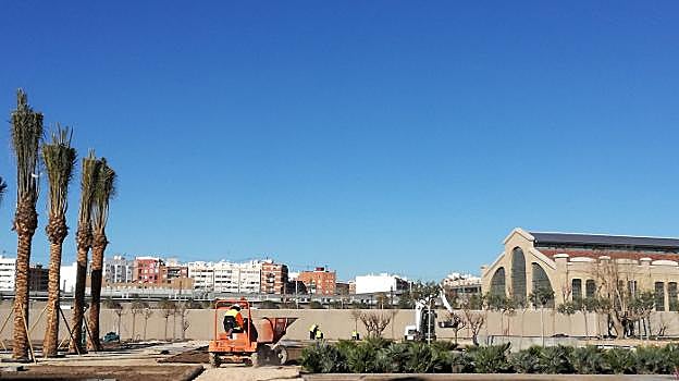  Obras. Parte de la primera fase del Parque Central. 