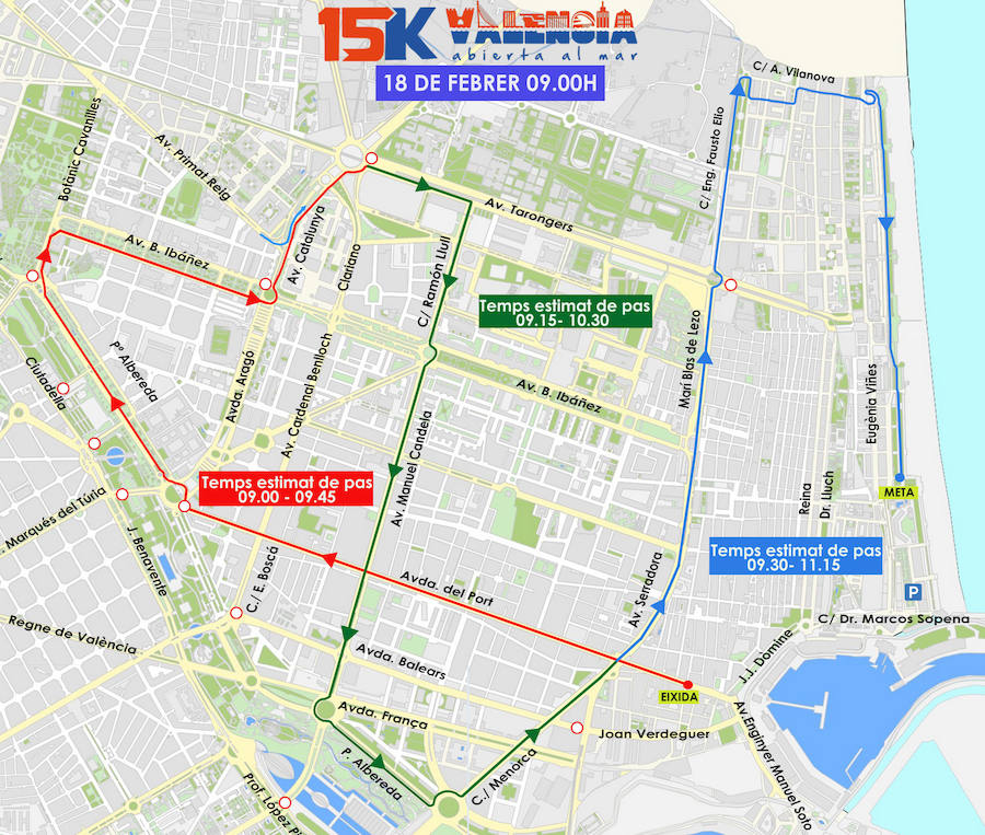 Calles cortadas en Valencia este fin de semana por la celebración del año nuevo chino y la carrera 15K 