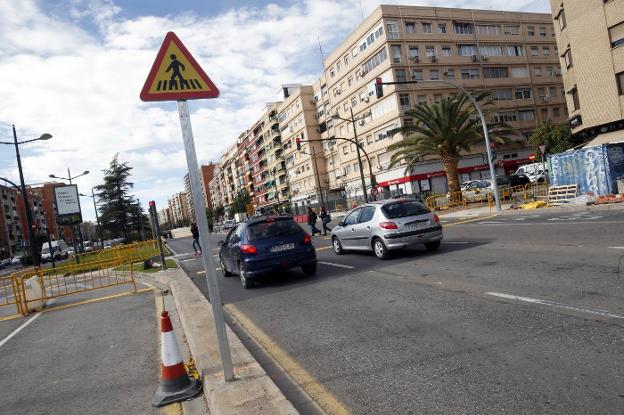 Modelo de placa cuestionada por Ciudadanos, ayer. 