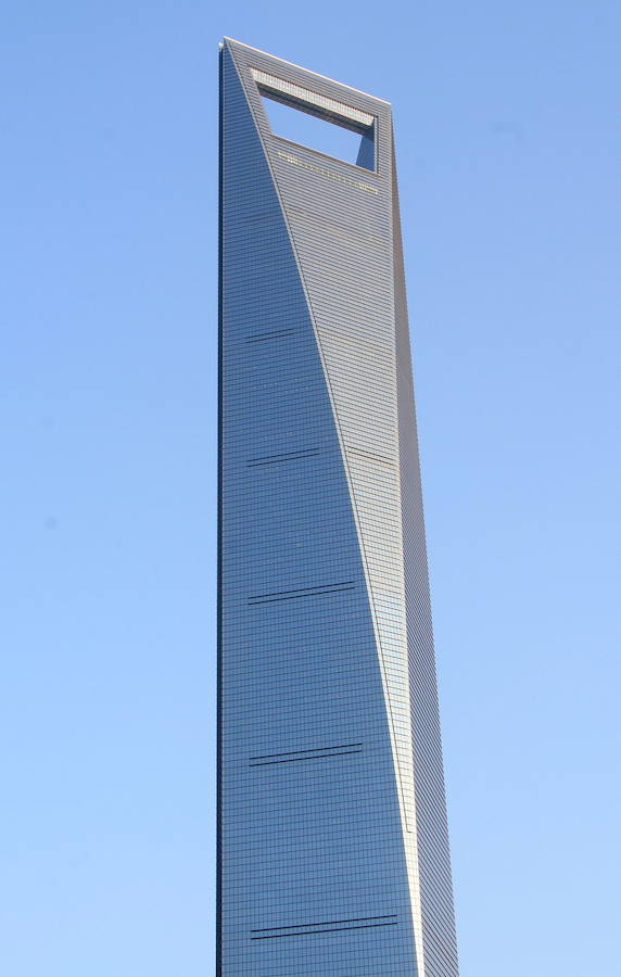 9.Shanghai World Financial Center, Shanghái, (China) | Fue edificado en 2008 y mide 494 metros. El coste de su construcción se elevó 850 millones de dólares.