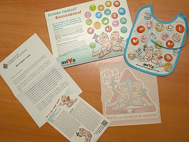 Material que se regala en las localidades adscritas a la campaña a las familias de los recién nacidos. 