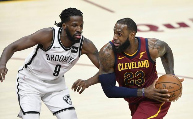 LeBron James, durante el partido. 