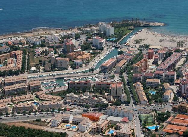 Imagen aérea de la zona turística del Arenal de Xàbia. 