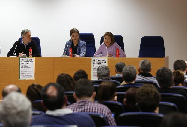 Martínez y Mestre, durante el debate moderado por Lola Bañón. 