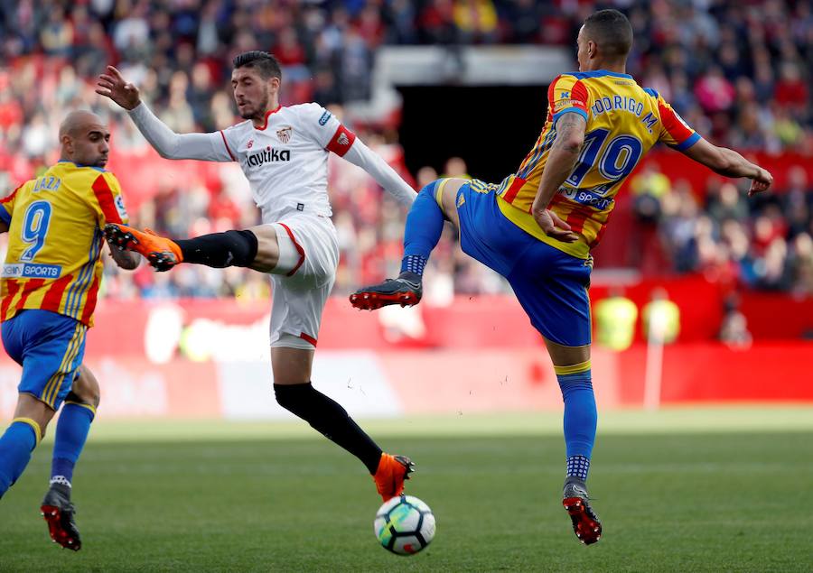 Estas son las mejores imágenes que deja el partido de la jornada 28 de Liga en el Sánchez Pizjuán