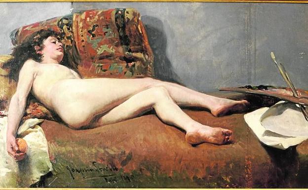 Desnudo de Joaquín Sorolla, en la exposición. 