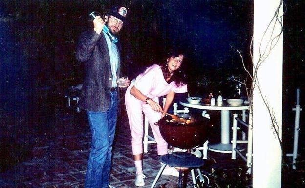 Steven Spielberg y Ana Obregón.