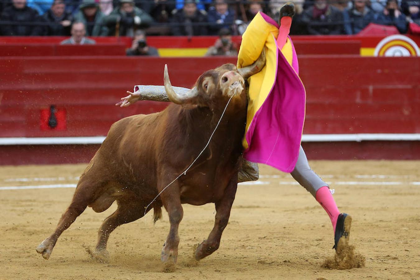 El joven matador venezolano Jesús Enrique Colombo cortó la única oreja concedida en la corrida que cerró este lunes la feria de Fallas, celebrada bajo un aguacero y en la que los fallos con la espada dejaron sin premio dos buenas y templadas faenas de los extremeños Antonio Ferrera y Ginés Marín.