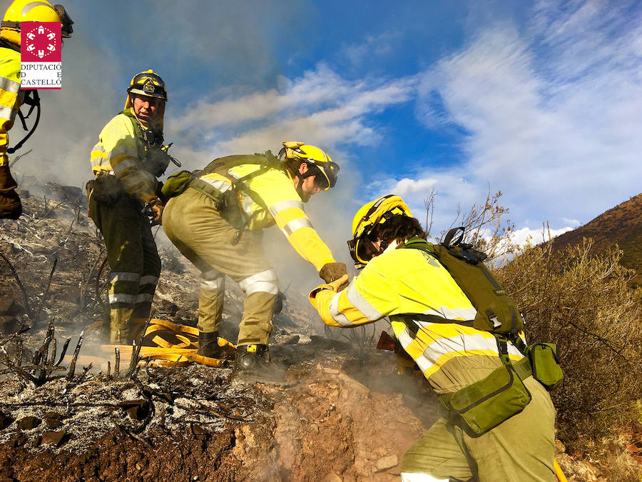 Fotos: Incendio forestal en el Collado de Arenoso de Montán (Castellón)